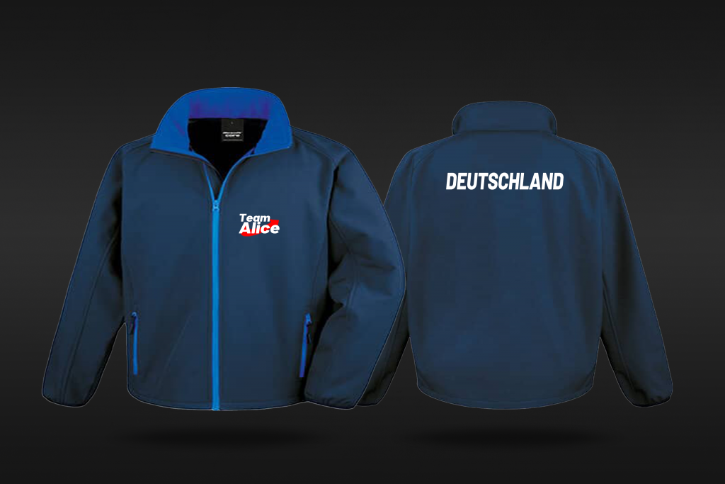 Team Alice Softshell Herren | Deutschland-Print