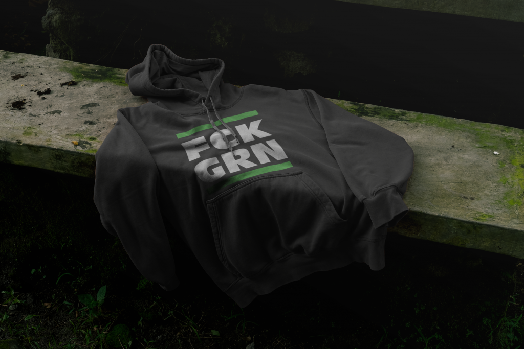 FCK GRN Hoodie | Statement-Print